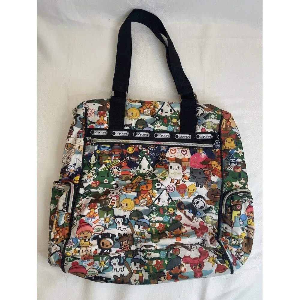 LESPORTSAC X TOKIDOKI‎ Vacanze Winter Wonderland Shoulder Bag Tote Bag 15x15x5